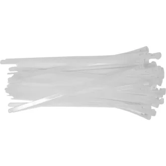   YATO Uvoľniteľná káblová zväzka 7,6 x 250 mm biela (100 ks)