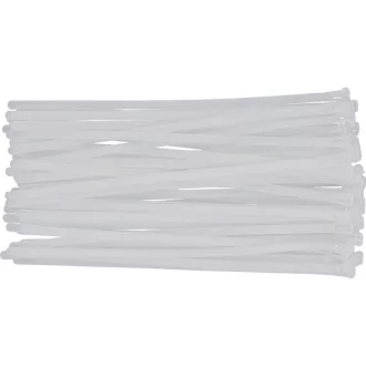   YATO Uvoľniteľná káblová zväzka 7,6 x 300 mm biela (100 kusov)