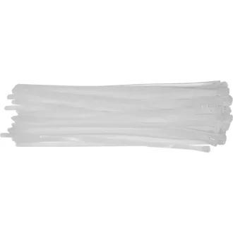   YATO Uvoľniteľná káblová viazka 7,6 x 350 mm biela (100 ks)