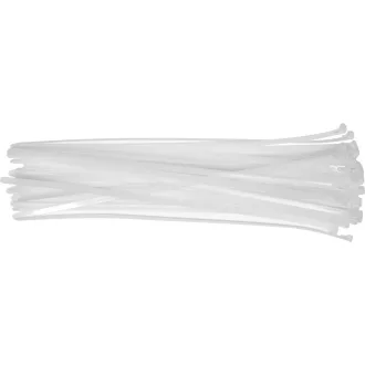   YATO Uvoľniteľná káblová zväzka 7,6 x 400 mm biela (100 ks)