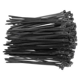   YATO Uvoľniteľné káblové zväzky 3,6 x 150 mm čierne (100 ks)