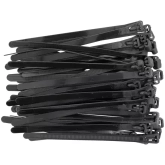   YATO Uvoľniteľná káblová spojka 7,6 x 150 mm čierna (100 ks)