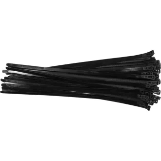   YATO Uvoľniteľná káblová zväzka 7,6 x 350 mm čierna (100 ks)