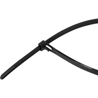   YATO Uvoľniteľná káblová zväzka 7,6 x 350 mm čierna (100 ks)