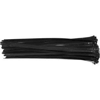   YATO Odpinacie káblové zväzky 7,6 x 400 mm čierne (100 ks)