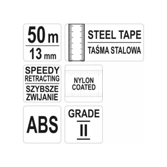 YATO Meracia páska 50 mx 13 mm oceľ