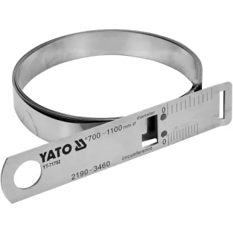   YATO Presný merací pás (+-0,01 mm), priemer 700-1100 mm, obvod 2190-3460 mm inox