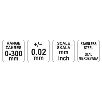 YATO Strmeň 300/±0,02 mm