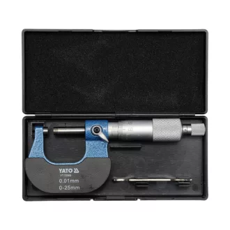 YATO mikrometer 0-25 mm +/-0,01 mm mechanický
