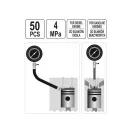 YATO Súprava na meranie kompresie 50 dielov pre dieselové a benzínové motory 40 bar