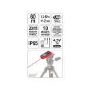 YATO Laserový merač vzdialenosti 0,2-60 m IP65