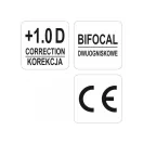 Okuliare YATO Bifokálne +1 priezračné