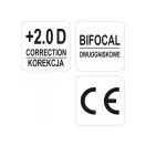 Okuliare YATO Bifokálne +2 priezračné