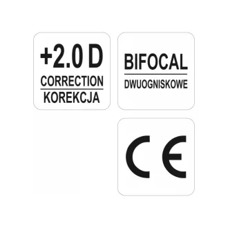 Okuliare YATO Bifokálne +2 priezračné