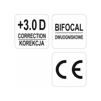 Okuliare YATO Bifokálne +3 priezračné