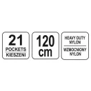 Taška na opasok YATO na uholník a náradie s 21 vreckami