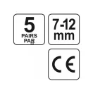 YATO štuple do uší 7-12 mm (5 párov)