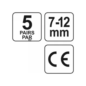 YATO štuple do uší 7-12 mm (5 párov)