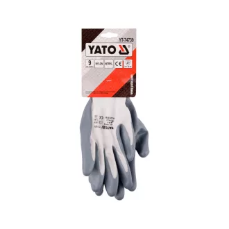 Montážne rukavice YATO (BIELY nitrilový máčaný) 9