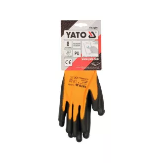 YATO Pracovné ochranné rukavice PU máčané veľkosť 8