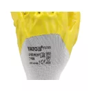 Montážne rukavice YATO (žlté máčané nitrilom) 10