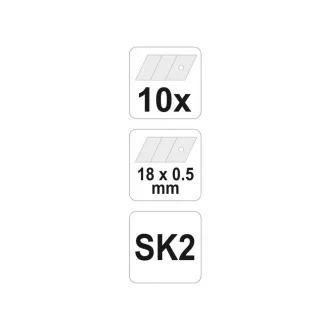 YATO Lámavá čepeľ 18 mm (10 ks)