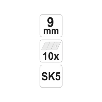 YATO Lámavý nôž 9 mm (10 ks)