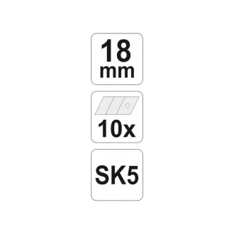 YATO Lámavý nôž 18 mm (10 ks)