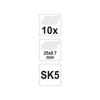YATO Lámavé čepele 25 mm (10 ks)