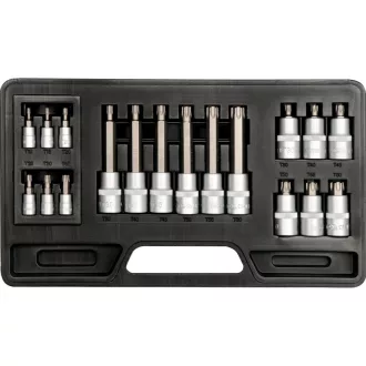   YATO Sada bitových tyčiniek 18 kusov Torx 1/4", 1/2" CrV