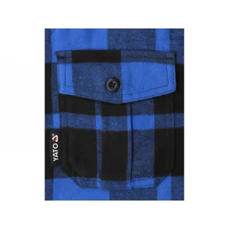 YATO Kockovaná košeľa veľkosť XL modrá