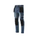 YATO Pracovné bezpečnostné rifle dlhé nohavice veľkosť L/XL 17 vreciek tmavomodré