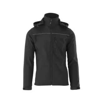   YATO bezpečnostná softshellová bunda s kapucňou, čierna, veľkosť 2XL, 3 vrecká
