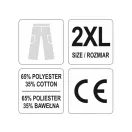 YATO Pracovné bezpečnostné nohavice veľkosť 2XL 5 vreciek Dan