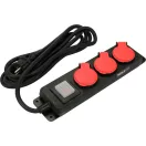 YATO Elektrická predlžovacia šnúra 3 m 3 x 1,5 mm s 3 rozvodným vypínačom