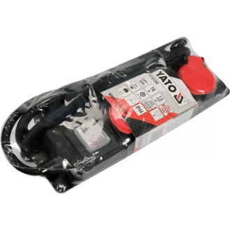   YATO Elektrická predlžovacia šnúra 3 m 3 x 1,5 mm s 3 rozvodným vypínačom