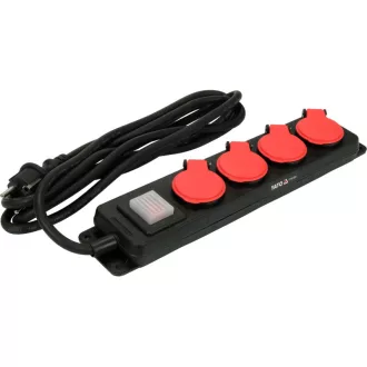   YATO Elektrický predlžovací 4-rozdeľovač 3 m 3 x 1,5 mm2