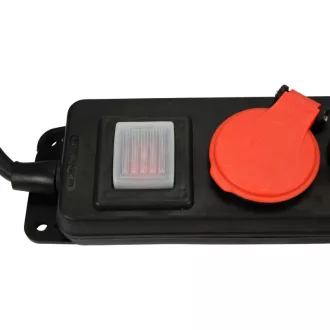   YATO Elektrický predlžovací 5-rozdeľovač 3 m 3 x 1,5 mm2