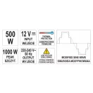 YATO Napäťový adaptér menič 12V->230V 500W