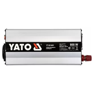 YATO Napäťový adaptér menič 12V->230V 800W