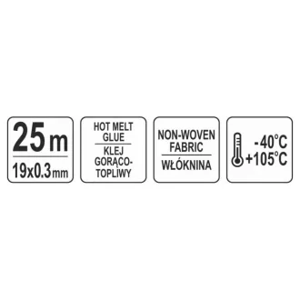YATO Látková páska 19 x 0,3 mm 25 m