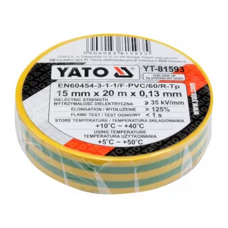 YATO Izolačná páska 15 x 0,13 mm x 20 m čierna