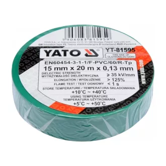 YATO Izolačná páska 15 x 0,13 mm x 20 m čierna