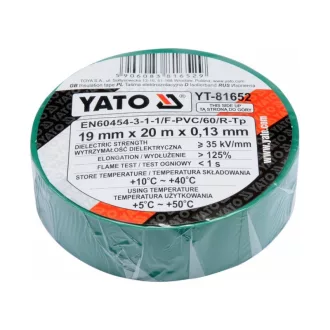 YATO Izolačná páska 19 x 0,13 mm x 20 m zelená