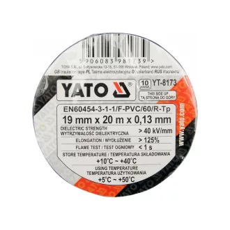   YATO Izolačná páska 19 x 0,13 mm x 20 m päť farieb (10 ks)