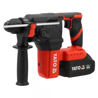   YATO Kombinované kladivo SDS-Plus bezuhlíkové 18 V (2 x 4 Ah akumulátor + nabíjačka)