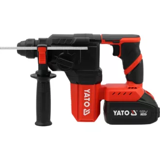   YATO Kombinované kladivo SDS-Plus bezuhlíkové 18 V (2 x 4 Ah akumulátor + nabíjačka)