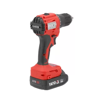   YATO Akumulátorová vŕtačka-skrutkovač 45 Nm bezuhlíková 18 V (1 x 2,0 Ah batéria + nabíjačka)