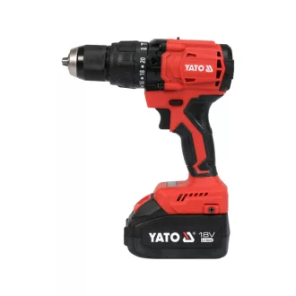   YATO Akumulátorový vŕtací skrutkovač 120 Nm bezuhlíkový 18 V (2 x 4,0 Ah batéria + nabíjačka)