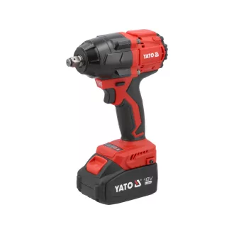   YATO Bezuhlíkový akumulátorový skrutkovač 1/2" 800 Nm bez uhelných kefiek 18 V (2 x 4,0 Ah batéria + nabíjačka)
